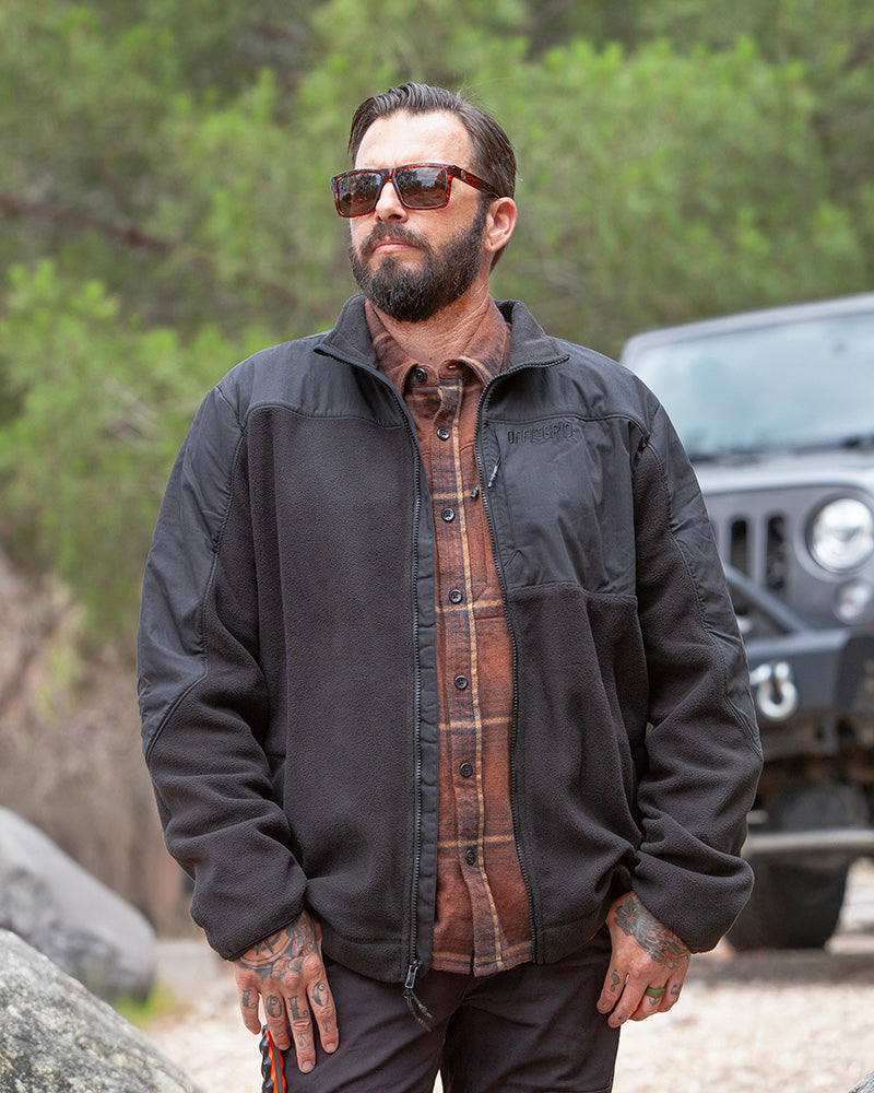 Bruin Fleece Zip Up - Black