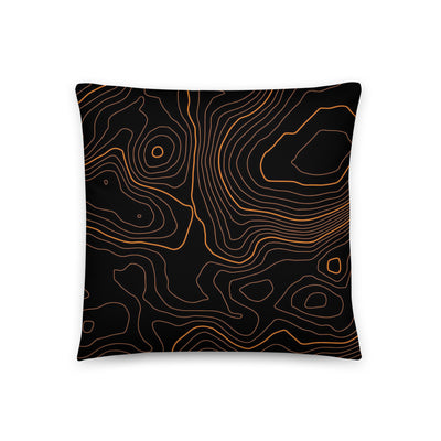 Orange Topographic Pillow