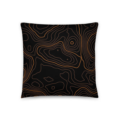 Orange Topographic Pillow