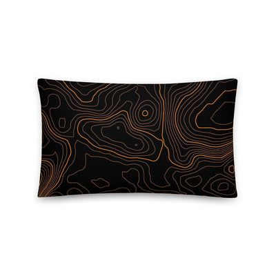 Orange Topographic Pillow