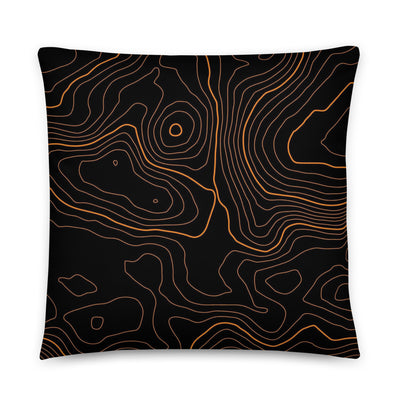 Orange Topographic Pillow