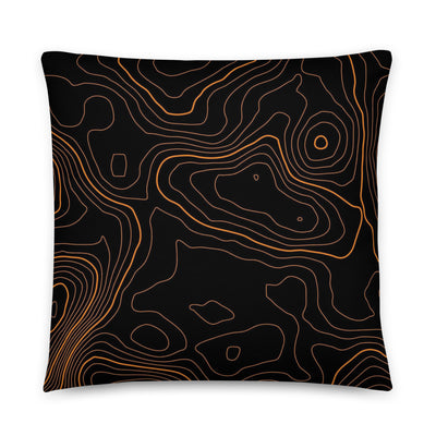Orange Topographic Pillow