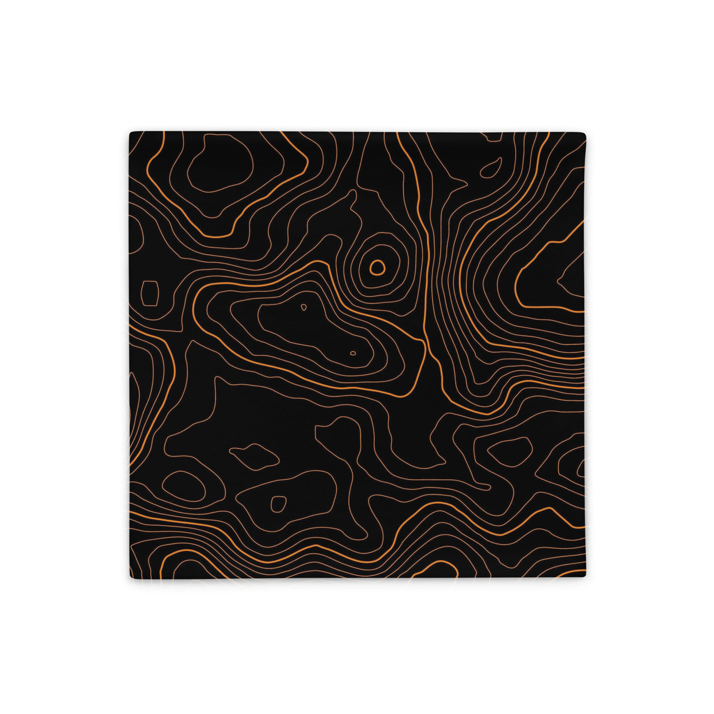 Orange Topographic Pillow Case