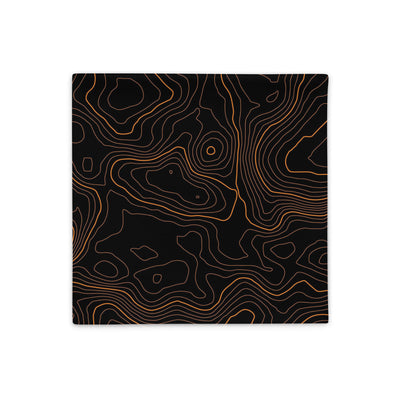 Orange Topographic Pillow Case