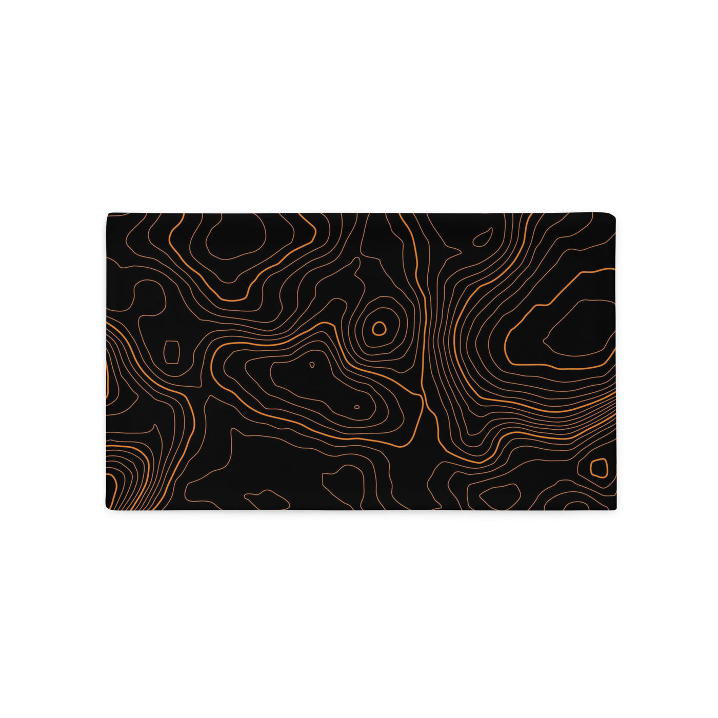 Orange Topographic Pillow Case