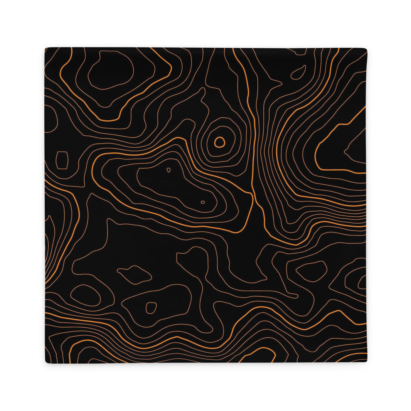 Orange Topographic Pillow Case