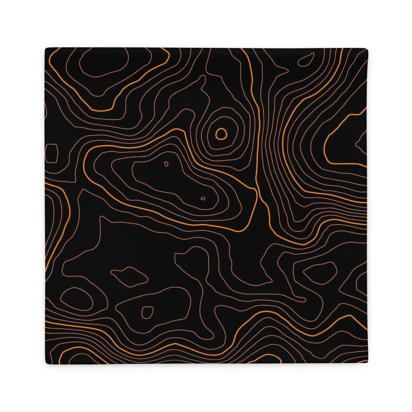 Orange Topographic Pillow Case